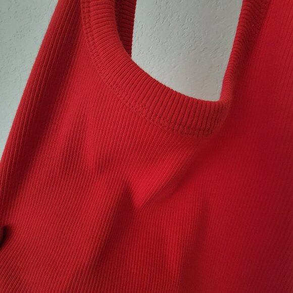 Anthropology Pilcro Ribbed Halter Tank Red  XS - Picture 4 of 5